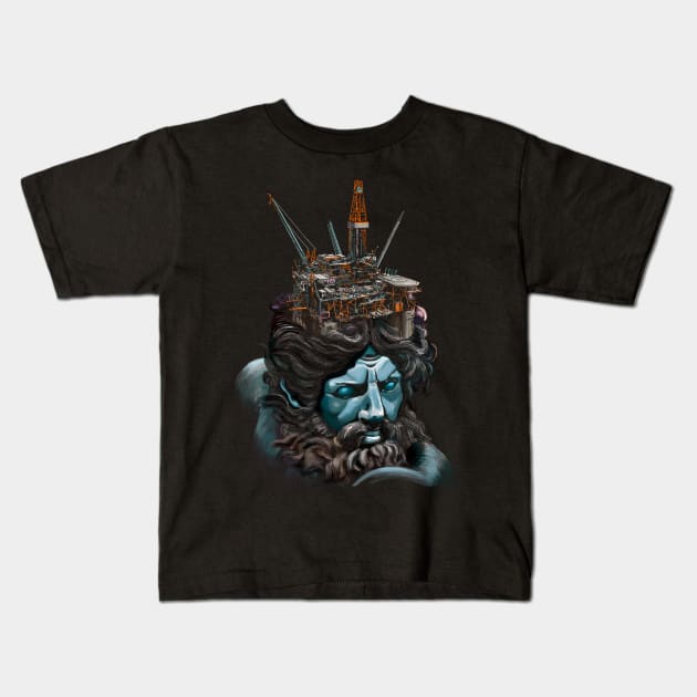 Poseidon's Crown Kids T-Shirt by yoshi_amtha